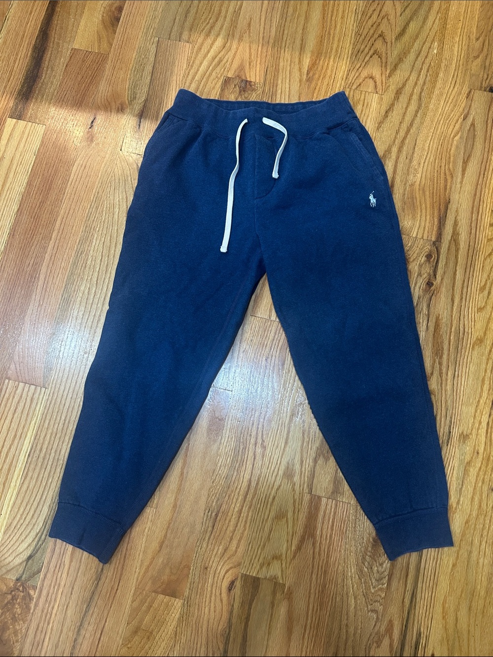 Ralph Lauren Navy Sweatpant Joggers with White Drawcord